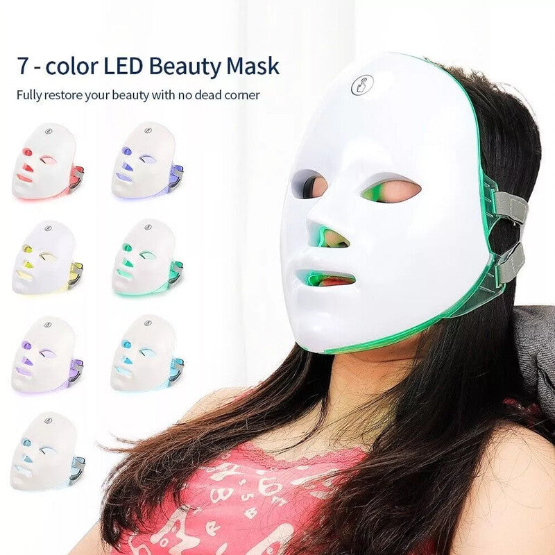 7-Color LED Light Therapy Face & Neck Mask