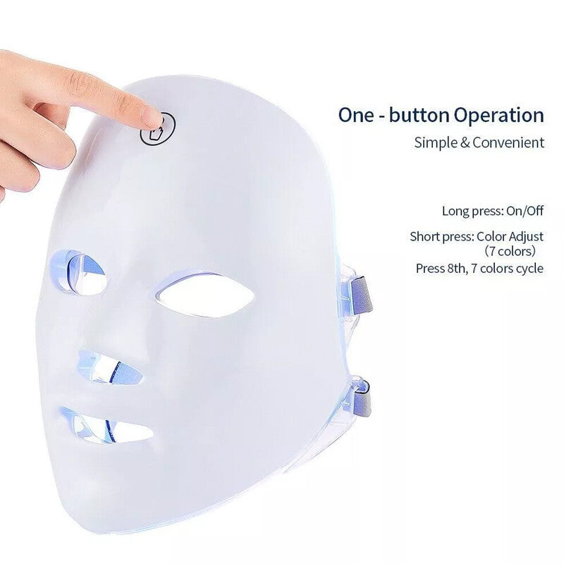 LED mask covering neck area